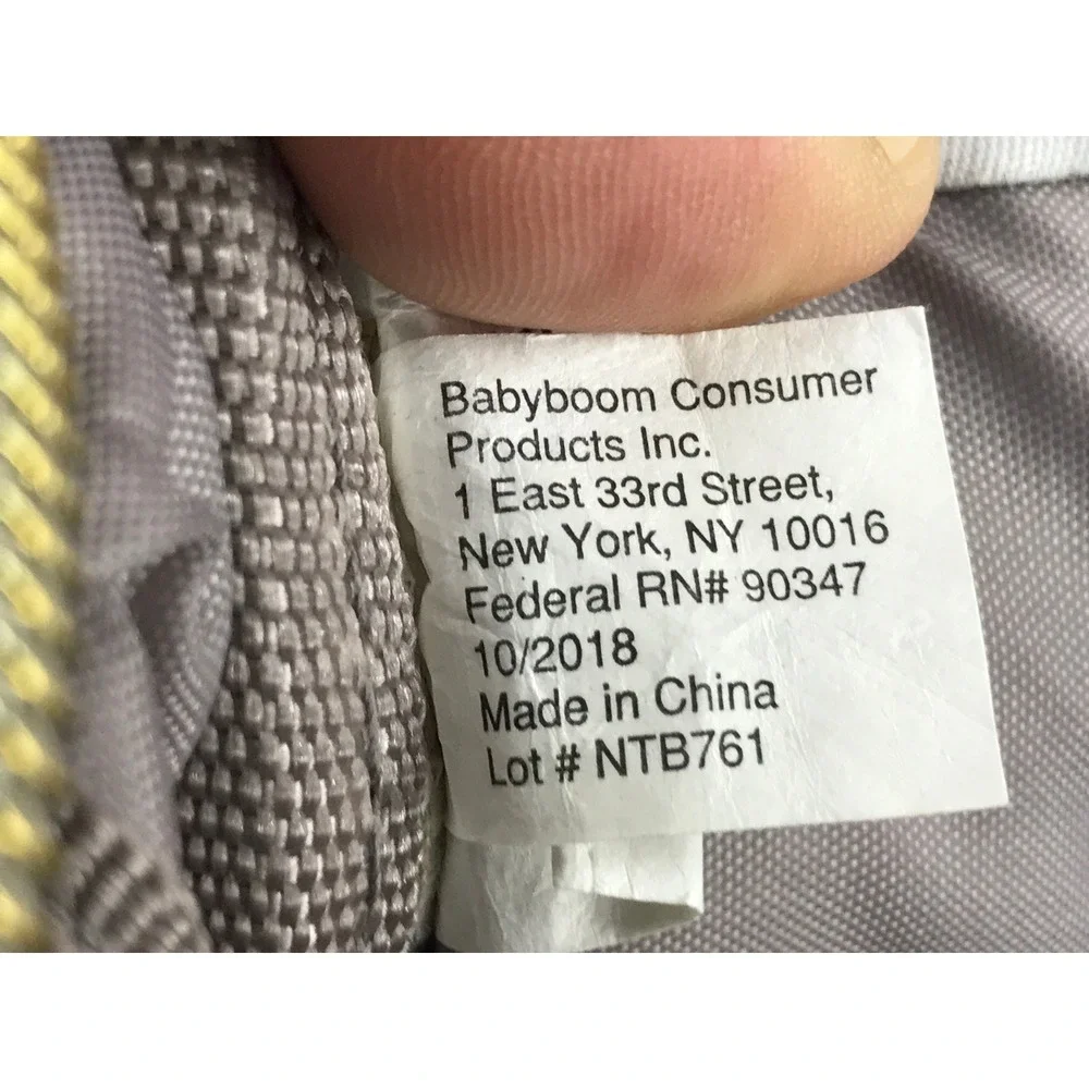 Ergobaby Babyboom Diaper Backpack‎ Gray Insulated Pockets Travel Bag